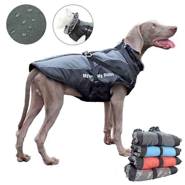 Waterproof arge Dog Cothes Winter Dog Coat With Harness Furry Coar Warm Pet Cothing Big Dog Jacket abrador Budog Costume
Waterproof arge Dog Cothes Winter Dog Coat With Harness Furry Coar Warm Pet Cothing Big Dog Jacket abrador Budog Costume