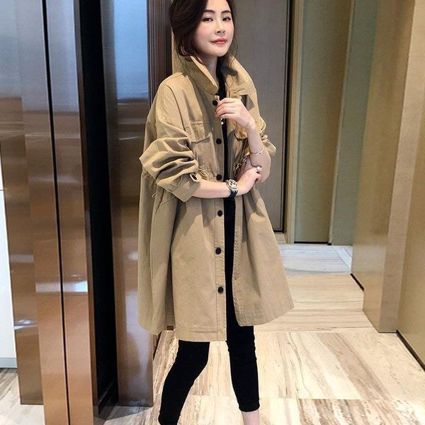 women's trench coats 2021 autumn winter casual loose fashionable oversized long women vintage chic outerwear for ladies, Tan;black
women's trench coats 2021 autumn winter casual loose fashionable oversized long women vintage chic outerwear for ladies, Tan;black