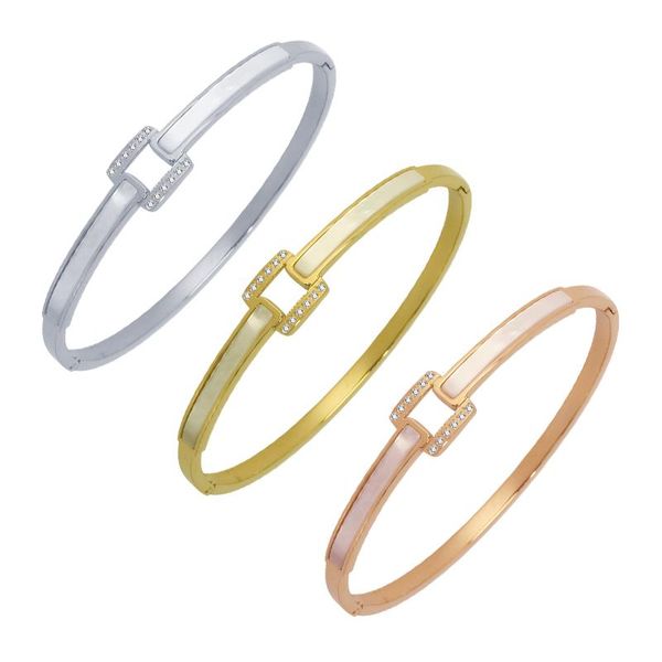 bangle white shell with cystals stainless steel luxury friendship charm gold bracelet for women girls couple bangles design, Black
bangle white shell with cystals stainless steel luxury friendship charm gold bracelet for women girls couple bangles design, Black