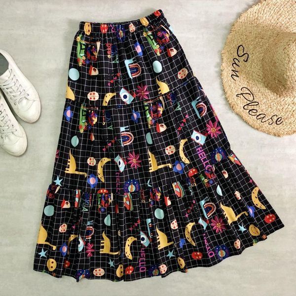skirts 2021 summer elastic high waist thin personality graffiti cake skirt all-match casual women a-line long, Black
skirts 2021 summer elastic high waist thin personality graffiti cake skirt all-match casual women a-line long, Black