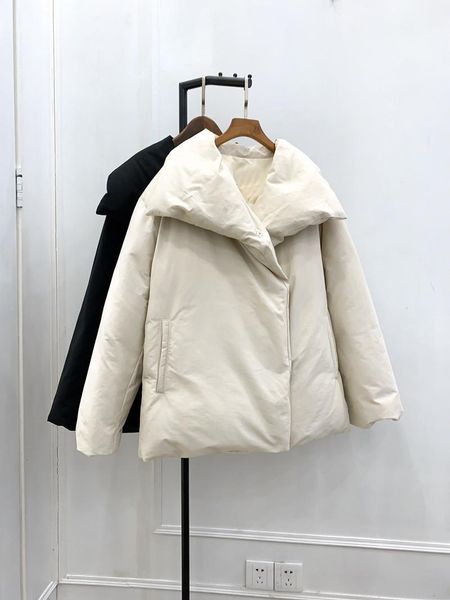 women down jacket solid color turn-down collar autumn and winter keep warm female loose coat women's & parkas, Black
women down jacket solid color turn-down collar autumn and winter keep warm female loose coat women's & parkas, Black