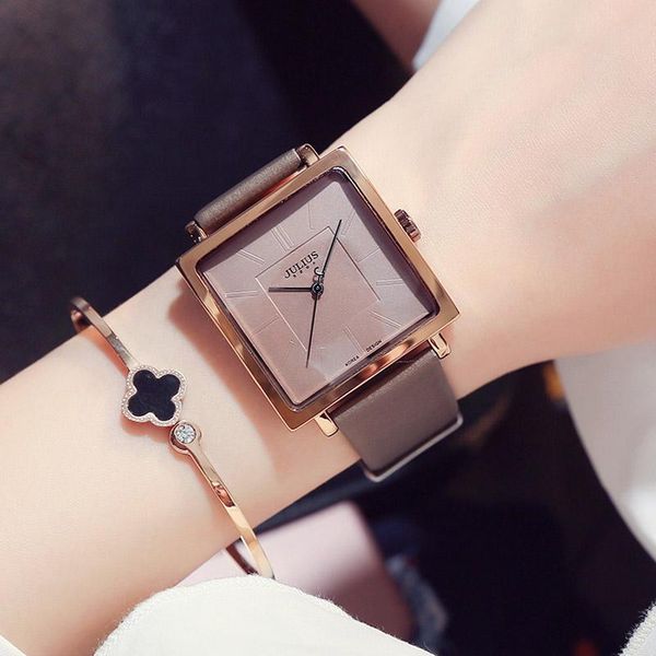 wristwatches lady women's watch japan quartz hours clock fine fashion dress bracelet band leather large square girl birthday gift, Slivery;brown
wristwatches lady women's watch japan quartz hours clock fine fashion dress bracelet band leather large square girl birthday gift, Slivery;brown