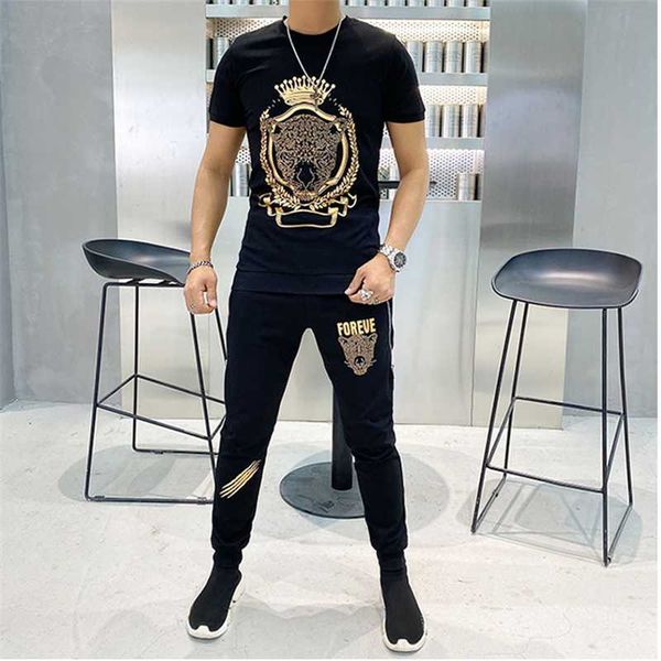 men's tracksuits dia slim suit 2021t-shirt casual sportswear 2-piece handsome design, Gray
men's tracksuits dia slim suit 2021t-shirt casual sportswear 2-piece handsome design, Gray
