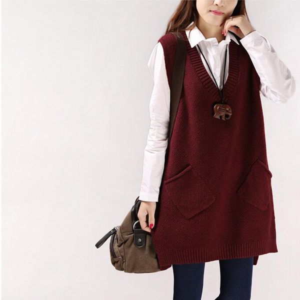 women's vests women sweater spring autumn korean v-neck knit long a-shaped pocket vest pullover sleeveless, Black;white
women's vests women sweater spring autumn korean v-neck knit long a-shaped pocket vest pullover sleeveless, Black;white