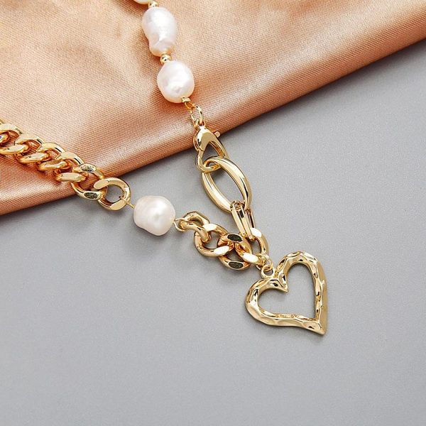 chokers luxury jewelry gold color heart-shaped stainless steel pearl necklace for woman gift, Golden;silver
chokers luxury jewelry gold color heart-shaped stainless steel pearl necklace for woman gift, Golden;silver