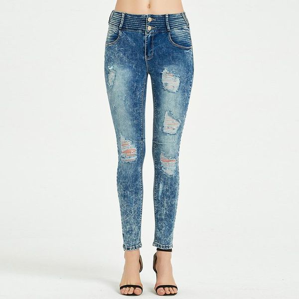 women's jeans stretchy skinny ripped women destroyed pencil pants torn trousers ladies vintage denim distressed jeggings slim, Blue
women's jeans stretchy skinny ripped women destroyed pencil pants torn trousers ladies vintage denim distressed jeggings slim, Blue
