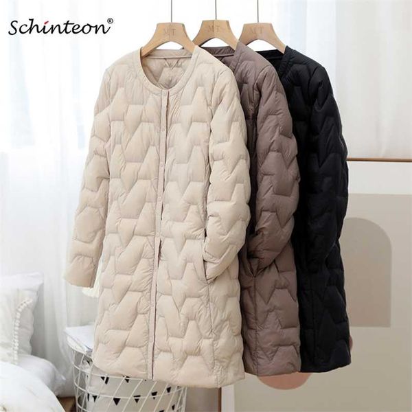 schinteon women ultra light down jacket casual long coat thin inner bottoming garment spring autumn outwear 210930, Black
schinteon women ultra light down jacket casual long coat thin inner bottoming garment spring autumn outwear 210930, Black