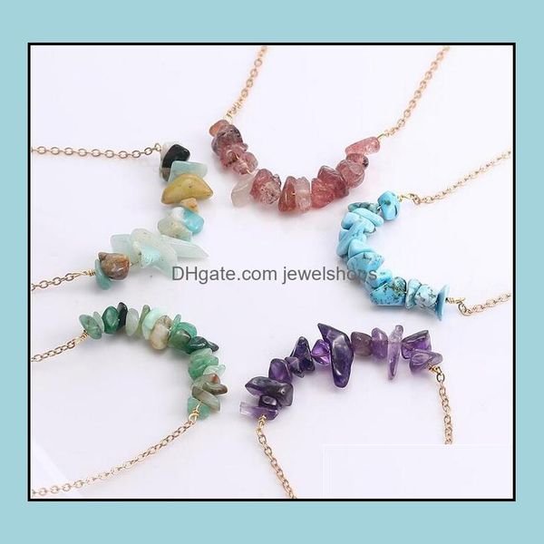 pendant necklaces & pendants jewelry boho natural stone beads for women gold plated geometry gravel necklace girls gift drop delivery 2021 q, Silver
pendant necklaces & pendants jewelry boho natural stone beads for women gold plated geometry gravel necklace girls gift drop delivery 2021 q, Silver