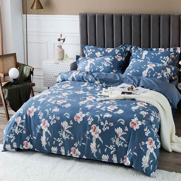 bedding sets duvet cover set flat sheet silky egyptian cotton bedlinens 4pcs king size