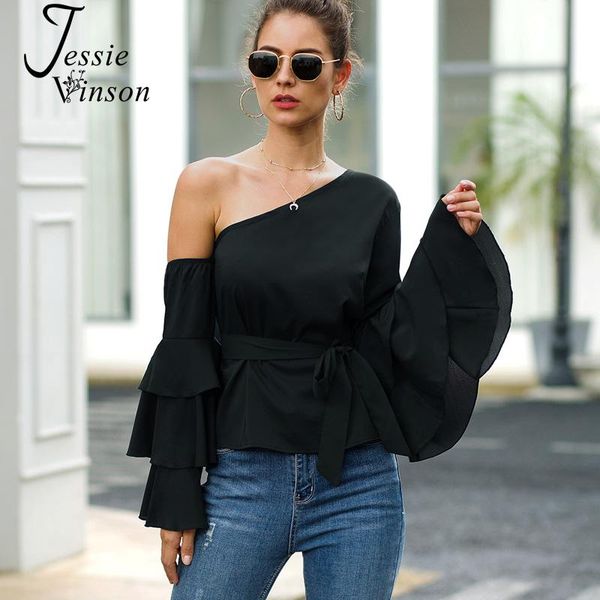 women's blouses & shirts jessie vinson chiffon flare sleeve off shoulder blouse women long black womens and chic ladies, White
women's blouses & shirts jessie vinson chiffon flare sleeve off shoulder blouse women long black womens and chic ladies, White