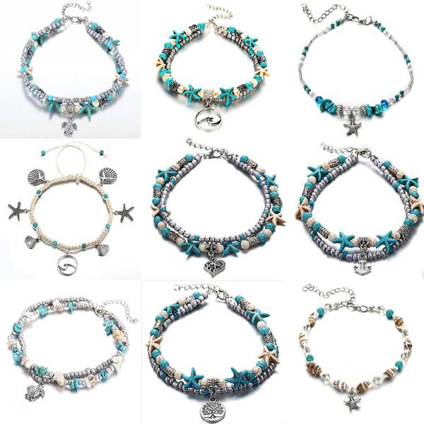 anklets fashion women starfish shell anklet creative retro beach style holiday rice bead tortoise ankle chain, Red;blue
anklets fashion women starfish shell anklet creative retro beach style holiday rice bead tortoise ankle chain, Red;blue
