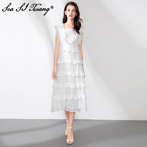 casual dresses seasixiang fashion designer summer dress women square collar batwing sleeve elegant cascading ruffle vintage party, Black;gray
casual dresses seasixiang fashion designer summer dress women square collar batwing sleeve elegant cascading ruffle vintage party, Black;gray
