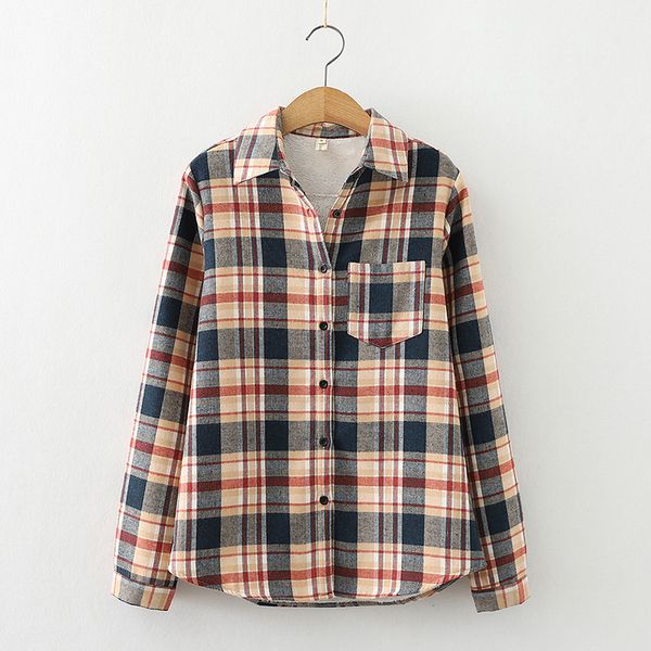 2021 new winter plaid shirts womens blouses thick veet long sleeve checked female clothes outwear lady shirt coat k1vq, White
2021 new winter plaid shirts womens blouses thick veet long sleeve checked female clothes outwear lady shirt coat k1vq, White