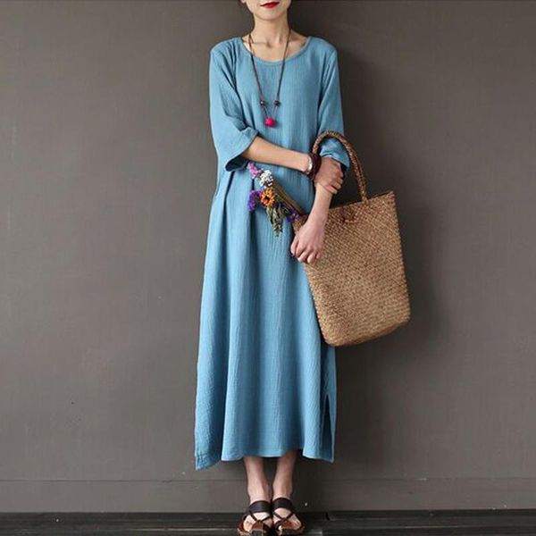 casual dresses summer dress 2021 fashion women print vintage cotton maxi plus size vestidos robes femme, Black;gray
casual dresses summer dress 2021 fashion women print vintage cotton maxi plus size vestidos robes femme, Black;gray