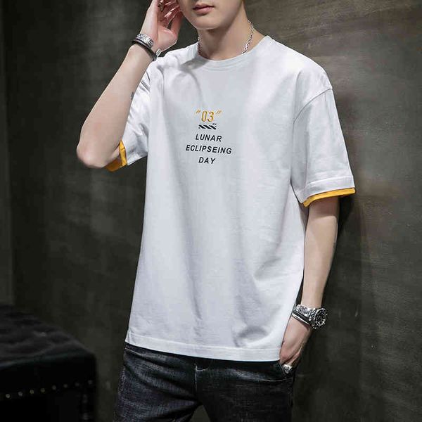 men's t shirt short sleeve round neck summer casual loose print youth fashion pure cotton clothes half, White;black
men's t shirt short sleeve round neck summer casual loose print youth fashion pure cotton clothes half, White;black