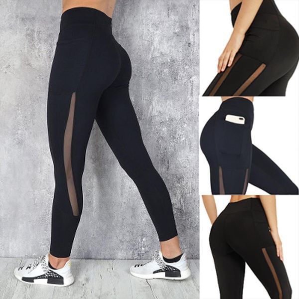 sports stitching sport pants fitness womens legging gym breathable running seamless elastic with pocket, Black
sports stitching sport pants fitness womens legging gym breathable running seamless elastic with pocket, Black