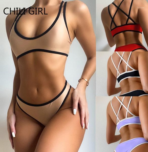 women's swimwear 2021 mid waist khaki bikini female swimsuit women two-pieces set padded bather bathing suit swim lady, White;black
women's swimwear 2021 mid waist khaki bikini female swimsuit women two-pieces set padded bather bathing suit swim lady, White;black