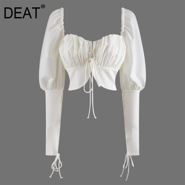 deat 2021 new summer fashion women clothing square collar palace bubble sleeve high waist short chest cross wl905 210226, Black;gray
deat 2021 new summer fashion women clothing square collar palace bubble sleeve high waist short chest cross wl905 210226, Black;gray
