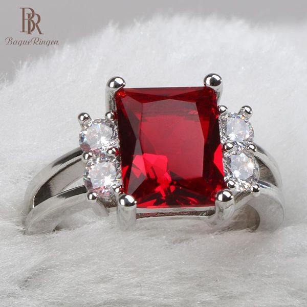 cluster rings bague ringen classic 925 sterling silver for women with square ruby gemstones party wholesale gift size 6-10, Golden;silver
cluster rings bague ringen classic 925 sterling silver for women with square ruby gemstones party wholesale gift size 6-10, Golden;silver