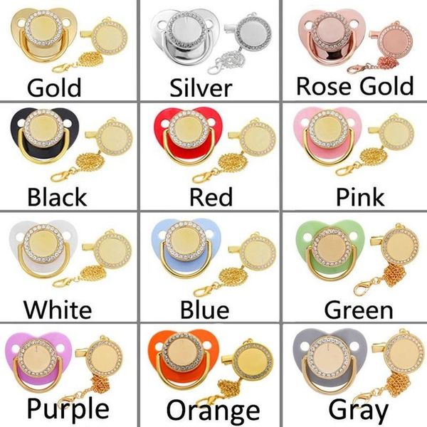 dhl favor luxury baby pacifier sublimation silicone pacifiers kid clip holder chain feeder with broken diamond gifts
dhl favor luxury baby pacifier sublimation silicone pacifiers kid clip holder chain feeder with broken diamond gifts