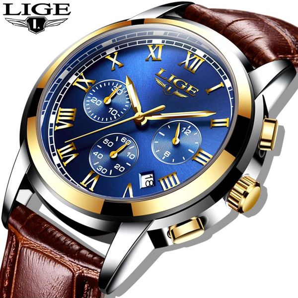 wristwatches 2021 lige fashion mens watches wrist watch men casual leather waterproof quartz clock male sport chronograph, Slivery;brown
wristwatches 2021 lige fashion mens watches wrist watch men casual leather waterproof quartz clock male sport chronograph, Slivery;brown