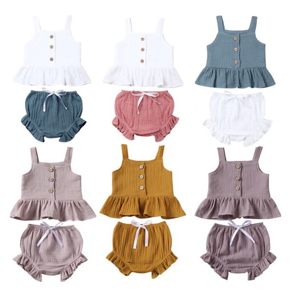 1-5years kid baby girls button sleeveless tank + mini shorts outfits 2pcs newborn summer clothing set, White
1-5years kid baby girls button sleeveless tank + mini shorts outfits 2pcs newborn summer clothing set, White