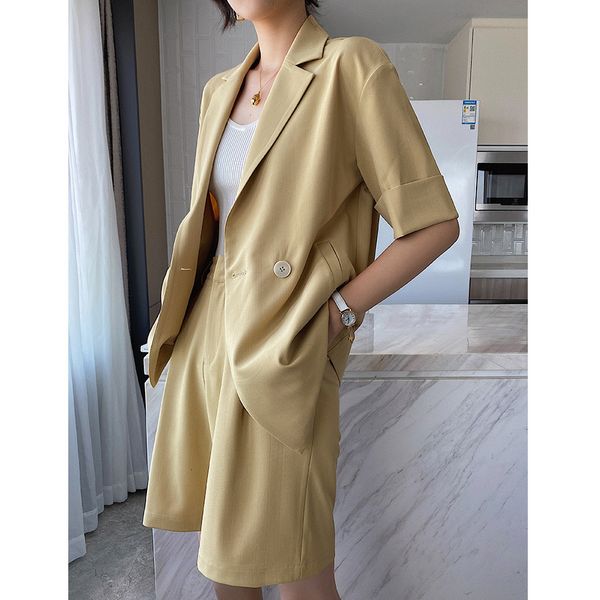 women's suits & blazers short sleeved women's wear and two-piece pants, fashion, urban summer 2021, White;black
women's suits & blazers short sleeved women's wear and two-piece pants, fashion, urban summer 2021, White;black