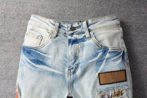 fashion pants new arrivals mens jeans designers patch hole fit arrival biker jeans distressed size 28-40, Blue
fashion pants new arrivals mens jeans designers patch hole fit arrival biker jeans distressed size 28-40, Blue