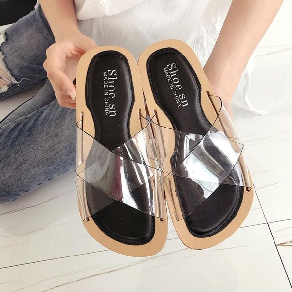 slippers women slip on slides brand transparent pvc sandals flat causal shoes beach flip flops mujer crystal shoe, Black
slippers women slip on slides brand transparent pvc sandals flat causal shoes beach flip flops mujer crystal shoe, Black