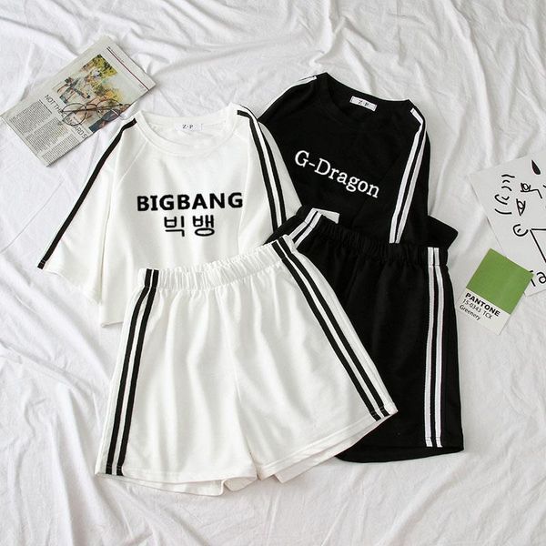 women outfits kpop tracksuit woman bigbang g-dragon printed t-shirt two piece set and pants summer set ensemble femme, Gray
women outfits kpop tracksuit woman bigbang g-dragon printed t-shirt two piece set and pants summer set ensemble femme, Gray