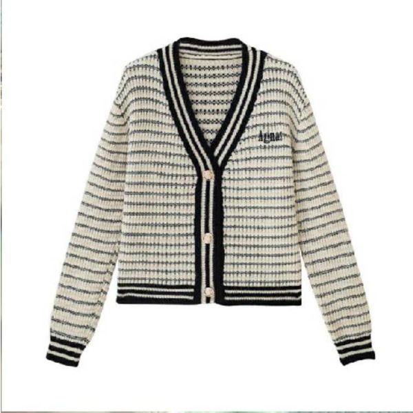 women's knits & tees v-neck striped sweater autumn 2022 korean style niche oxygen loose short cardigan jacket, White
women's knits & tees v-neck striped sweater autumn 2022 korean style niche oxygen loose short cardigan jacket, White