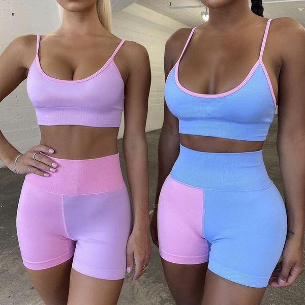 yoga outfit color stitching seamless sport set women two piece crop bra shorts workout fitness wear run gym suit clothes
yoga outfit color stitching seamless sport set women two piece crop bra shorts workout fitness wear run gym suit clothes