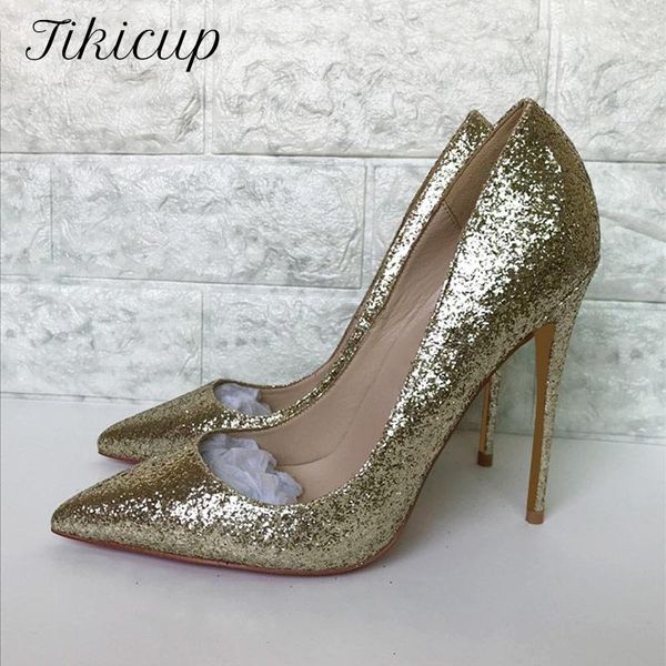 dress shoes tikicup women shiny gold pointed toe stiletto high heels chic ladies bling wedding fashion slip on pumps plus size 34-45, Black
dress shoes tikicup women shiny gold pointed toe stiletto high heels chic ladies bling wedding fashion slip on pumps plus size 34-45, Black