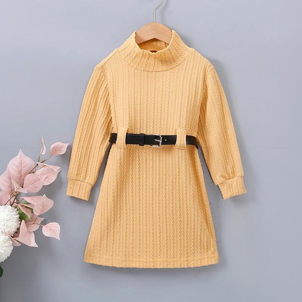 girl's dresses focusnorm 3 colors autumn casual kids girls knit sweater dress with belt outfits 1-6y solid color long sleeve turtleneck, Red;yellow
girl's dresses focusnorm 3 colors autumn casual kids girls knit sweater dress with belt outfits 1-6y solid color long sleeve turtleneck, Red;yellow