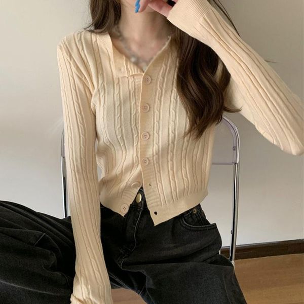 women's knits & tees springautumn women retro round neck sweater solid color ladies comfortable long-sleeved short knitted, White
women's knits & tees springautumn women retro round neck sweater solid color ladies comfortable long-sleeved short knitted, White