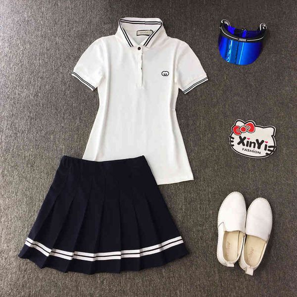 2022 factory wholesale new cotton leisure sports suit women's summer polo shirt pleated skirt team suit two-piece set 7m2a, Gray
2022 factory wholesale new cotton leisure sports suit women's summer polo shirt pleated skirt team suit two-piece set 7m2a, Gray