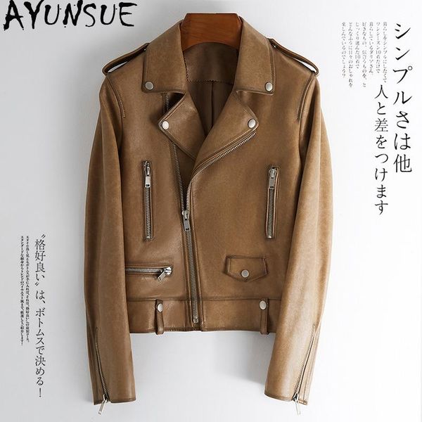 ayunsue motorcycle leather jacket women 100% real sheepskin coat female short clothes spring autumn fashion 2021 femme veste 25, Black
ayunsue motorcycle leather jacket women 100% real sheepskin coat female short clothes spring autumn fashion 2021 femme veste 25, Black