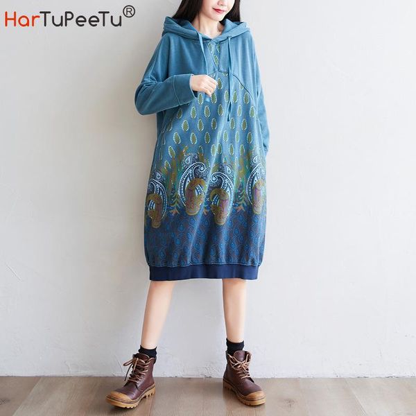 women's hoodies & sweatshirts fall women hoodie dress cotton long sweatshirt vintage print plus size loose japan style casual lace-up h, Black
women's hoodies & sweatshirts fall women hoodie dress cotton long sweatshirt vintage print plus size loose japan style casual lace-up h, Black