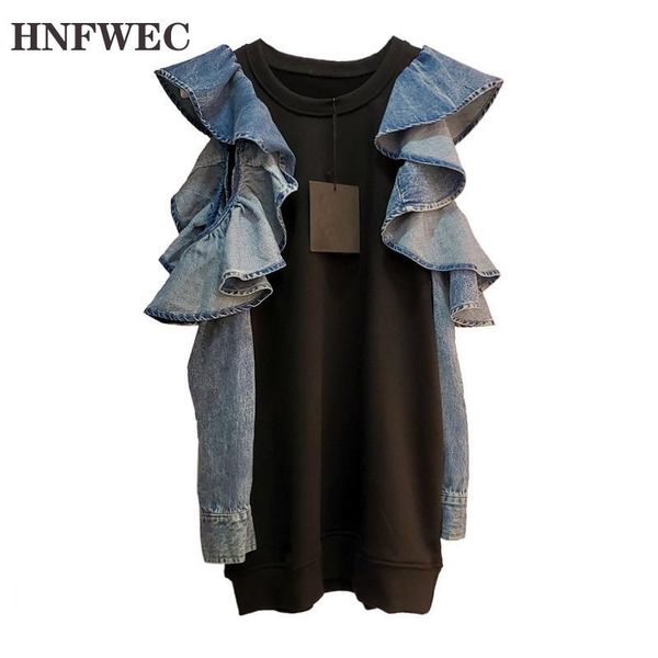 women's hoodies & sweatshirts patchwork ruffles sweatshirt for women o neck butterfly short sleeve pullovers casual female 2021 fall st, Black
women's hoodies & sweatshirts patchwork ruffles sweatshirt for women o neck butterfly short sleeve pullovers casual female 2021 fall st, Black