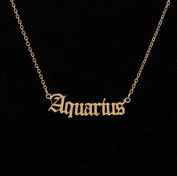 2021 personalized letter zodiac necklace constellation necklaces custom stainless steel old english necklace birthday jewelry gifts, Silver
2021 personalized letter zodiac necklace constellation necklaces custom stainless steel old english necklace birthday jewelry gifts, Silver