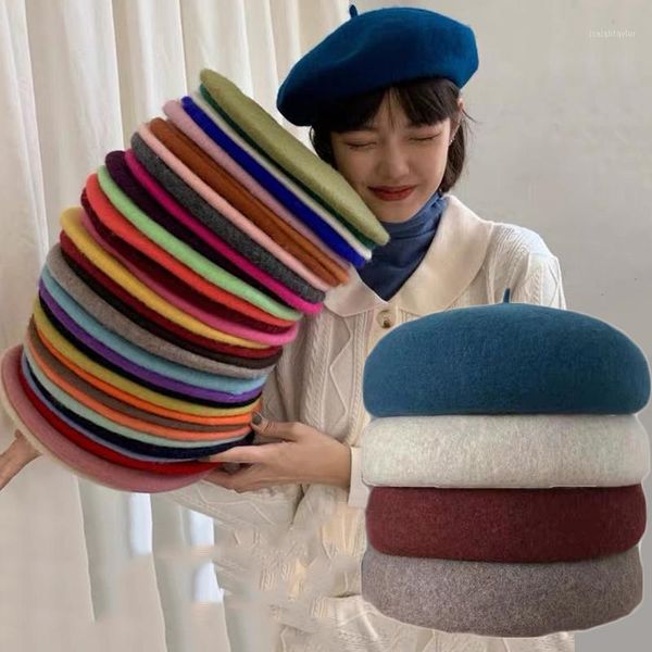 berets winter women wool french artist beret solid color beanies hats female bonnet caps all matched warm walking, Blue;gray
berets winter women wool french artist beret solid color beanies hats female bonnet caps all matched warm walking, Blue;gray