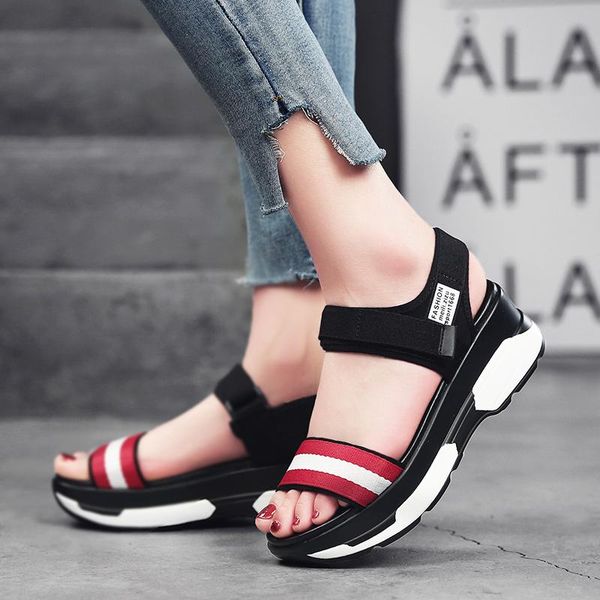casual women sandals shoes soft thick bottombreathable 2021 ladies wedge high heels ladies fashion platform sandals summer, Black
casual women sandals shoes soft thick bottombreathable 2021 ladies wedge high heels ladies fashion platform sandals summer, Black
