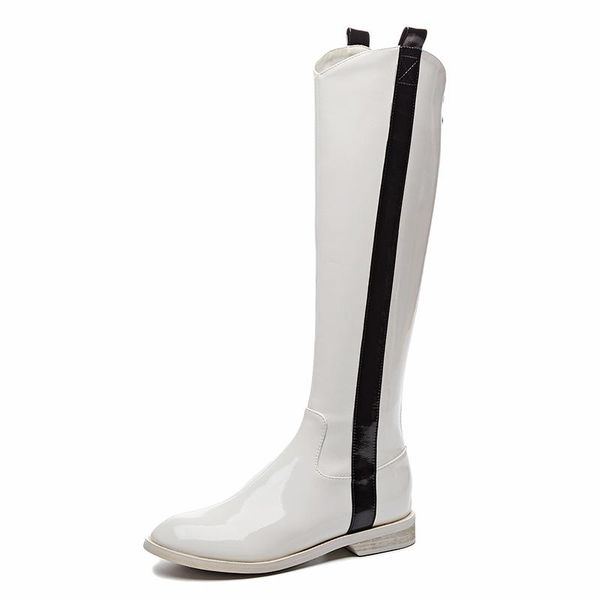 boots warm long night club shoes woman 2021 autumn winter cow patent leather women knee high zipper low heels size 41 42, Black
boots warm long night club shoes woman 2021 autumn winter cow patent leather women knee high zipper low heels size 41 42, Black