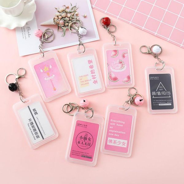 card holders women transparent id hard ic bus door cover student children cute cartoon bell key ring badge case holder, Brown;gray
card holders women transparent id hard ic bus door cover student children cute cartoon bell key ring badge case holder, Brown;gray