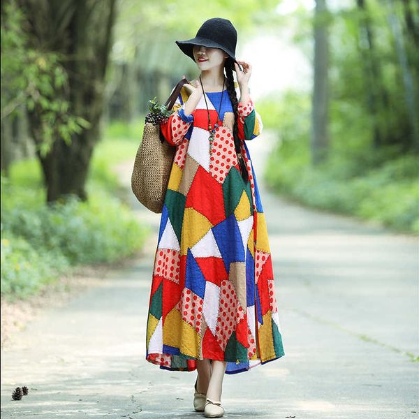 plus size women dress cotton linen vestido summer plaid female casual shirt dresses long sleeve o-neck vestidos 210601, Black;gray
plus size women dress cotton linen vestido summer plaid female casual shirt dresses long sleeve o-neck vestidos 210601, Black;gray