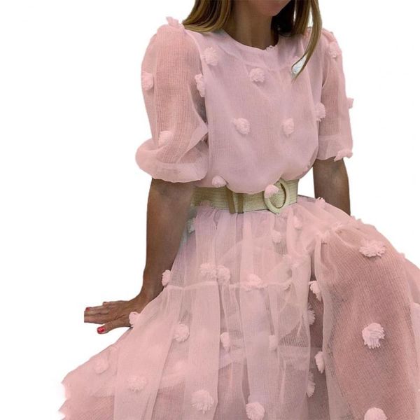 party dresses 2021 ladies boho dress puff sleeve loose casual net yarn small flower ball for women summer elegant beach fairy dres, White;black
party dresses 2021 ladies boho dress puff sleeve loose casual net yarn small flower ball for women summer elegant beach fairy dres, White;black