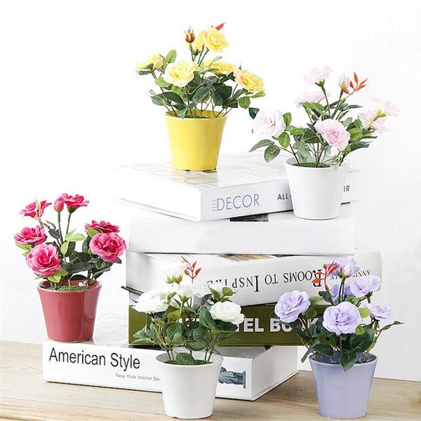 1pc artificial flowers bonsai rose rosaceae silk flower potted flowerpot wedding home decorative 4 colors
1pc artificial flowers bonsai rose rosaceae silk flower potted flowerpot wedding home decorative 4 colors