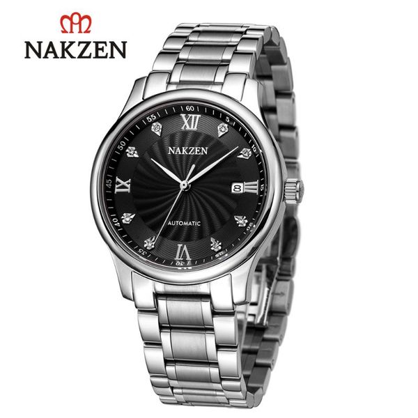 wristwatches men watch automatic mechanical japan movement waterproof 50atm inlaid rhinestone stainless steel business male clock nakzen 604, Slivery;brown
wristwatches men watch automatic mechanical japan movement waterproof 50atm inlaid rhinestone stainless steel business male clock nakzen 604, Slivery;brown
