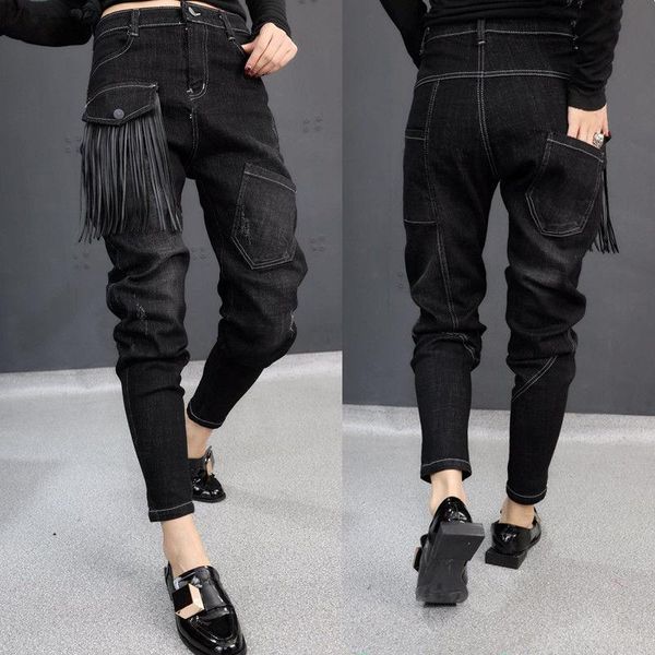 women 2021 spring autumn loose jeans female solid oversize new fashion harem denim pants ladies casual jean soft trousers g141, Blue
women 2021 spring autumn loose jeans female solid oversize new fashion harem denim pants ladies casual jean soft trousers g141, Blue