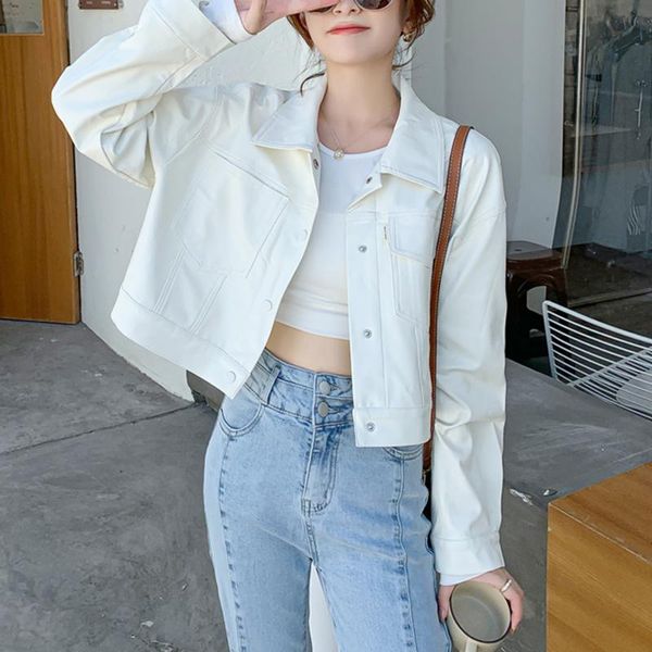 women's leather & faux ftlzz spring autumn women casual long sleeve black short jacket fashion turn-down collar single breasted pu
women's leather & faux ftlzz spring autumn women casual long sleeve black short jacket fashion turn-down collar single breasted pu